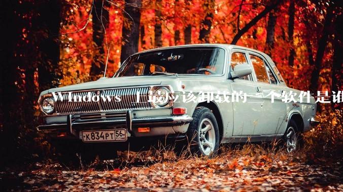 Windows 上最应该卸载的三个软件是谁？